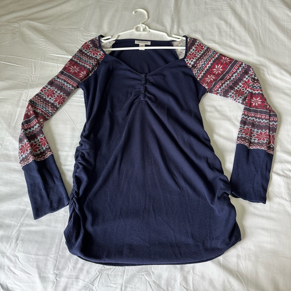 Motherhood Maternity Pajama Top Long Sleeve Size Large